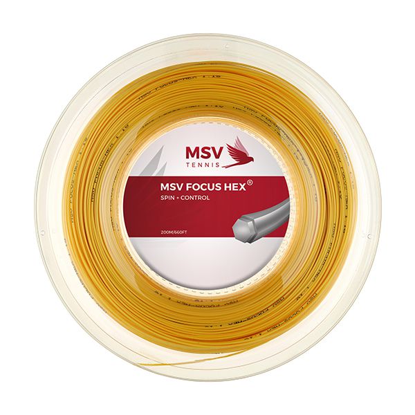 MSV Focus HEX® Tennis String 200m 1,18mm yellow